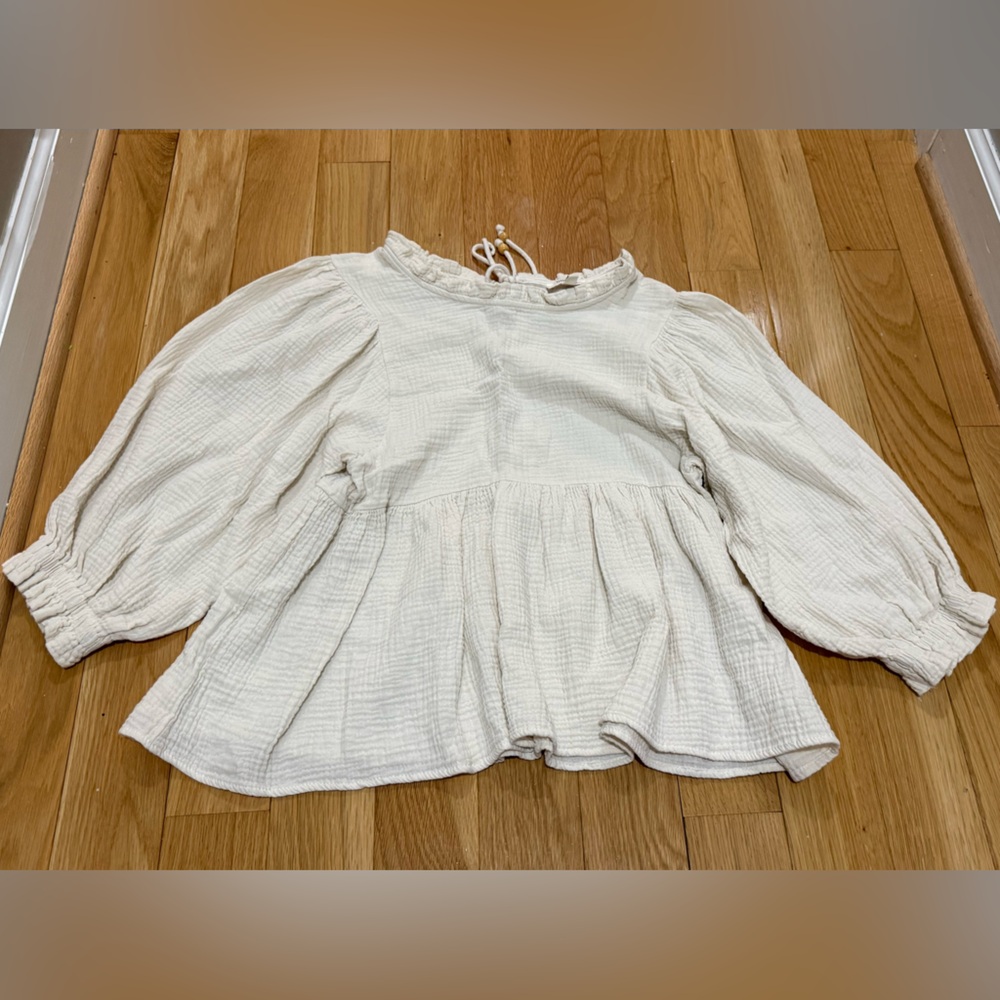 Umgee Cream Textured Blouse